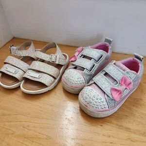 Skechers Silver and Pink Sandals for Everyday Comfort